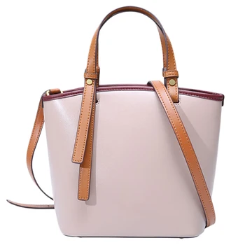 

AUAU-Women Leather Handbags Women'S Tote Bag Bucket Bag Shoulder Crossbody Bag