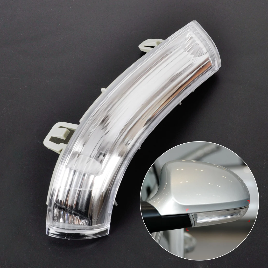 beler Oyster Grey Left Side Mirror Indicator Turn Signal Light