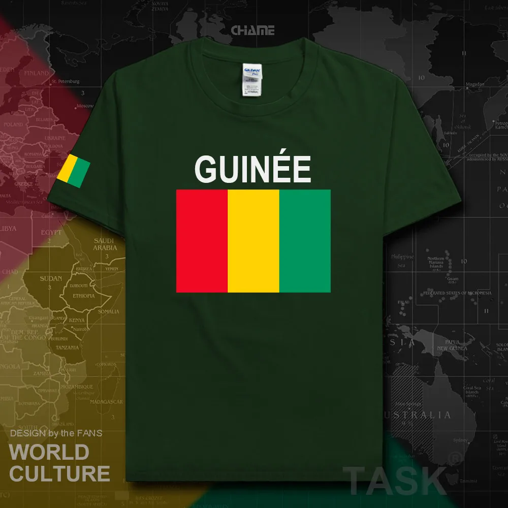 

Republic of Guinea GIN Guinean GN men t shirt 2018 jerseys nation tshirt cotton t-shirt clothing tees country flag sporting 02