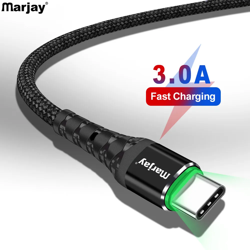 Кабель Marjay USB для быстрой зарядки кабель Type C Samsung S10 S9 S8 Micro Huawei P10 двусторонний | Отзывы и видеообзор