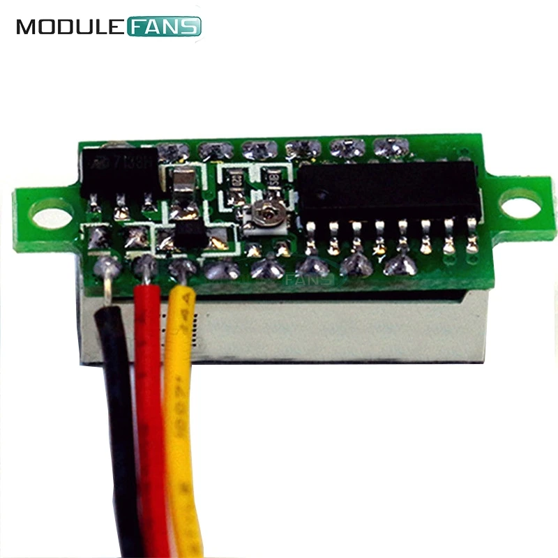 Синий 0,28 дюймов 3 провода мини DC цифровая панель Вольтметр светодиод для монтажа на Панель Напряжение Электронный комплект Модуль платы блока программного управления