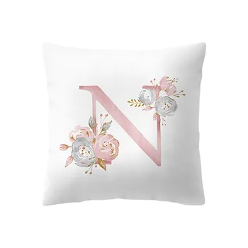 

Pillow Cover Pink Decorative Letter Cushion Printed Covers Pillowcase 45*45 Sofa Cushions Polyester cuscini decorativi