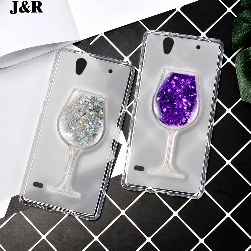Case For Sony Xperia C4 Dual E5333 E5306 E5303 E5353 E5343 E5363 Soft TPU 3D Liquid Cover Quicksand Dynamic Glitter Silicone |