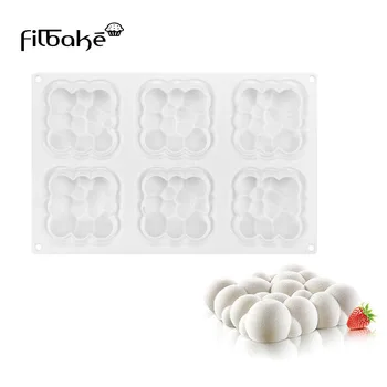 

FILBAKE Silicone 6 Cavity 3D Sky Cloud Mold For Chocolate Dessert Mousse DIY Bakeware Pastry Mould Decorating Baking Tools