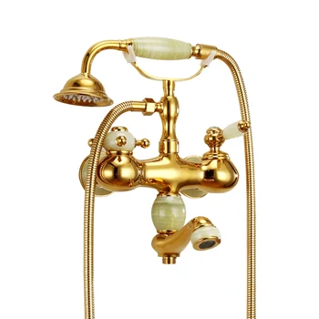 

hot and cold water bath bibcock archaize bath has three simple shower flower is aspersed full copper tap Bathtub faucet