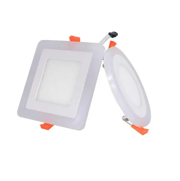 

6W 9W 16W 24W led Ceiling Recessed panel Light Painel lamp home decoration round square Led Panel Downlight Blue+White 2 colors