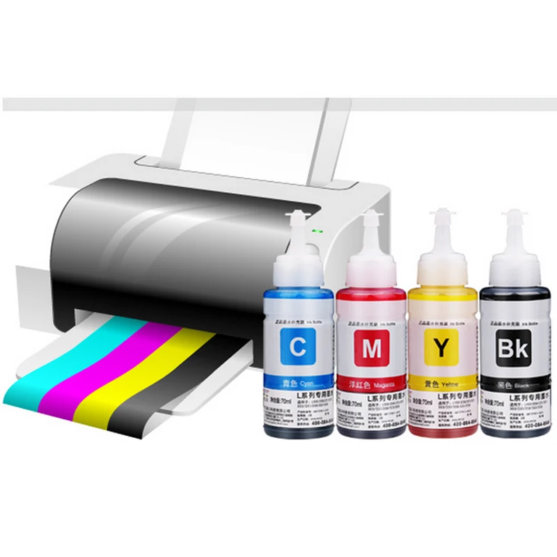 4 шт. чернила для принтера Epson L100 L110 L120 L132 L210 L222 L300 L312 L355 L350 L362 L366 L550 L555 L566|ink kit|refill ink