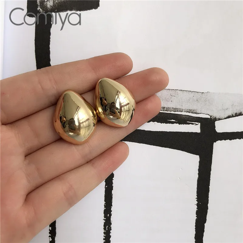 

Comiya Stud Earrings For Women Gold Color Zinc Alloy Orecchini Aretes De Mujer Brincos Joyas Wedding Earring Fashion Jewelry