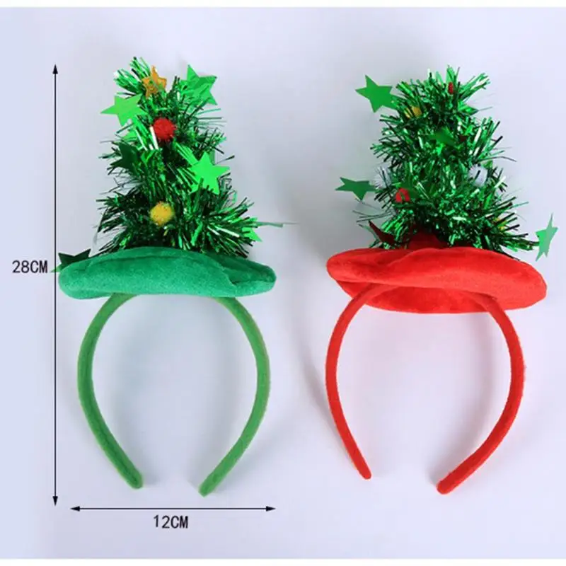1 шт. Рождественская елка наголовный обруч Рождественская головка для волос колокольчик красный рога Лента Пряжка подарочные украшения для вечеринки поставки креативный прекрасный
