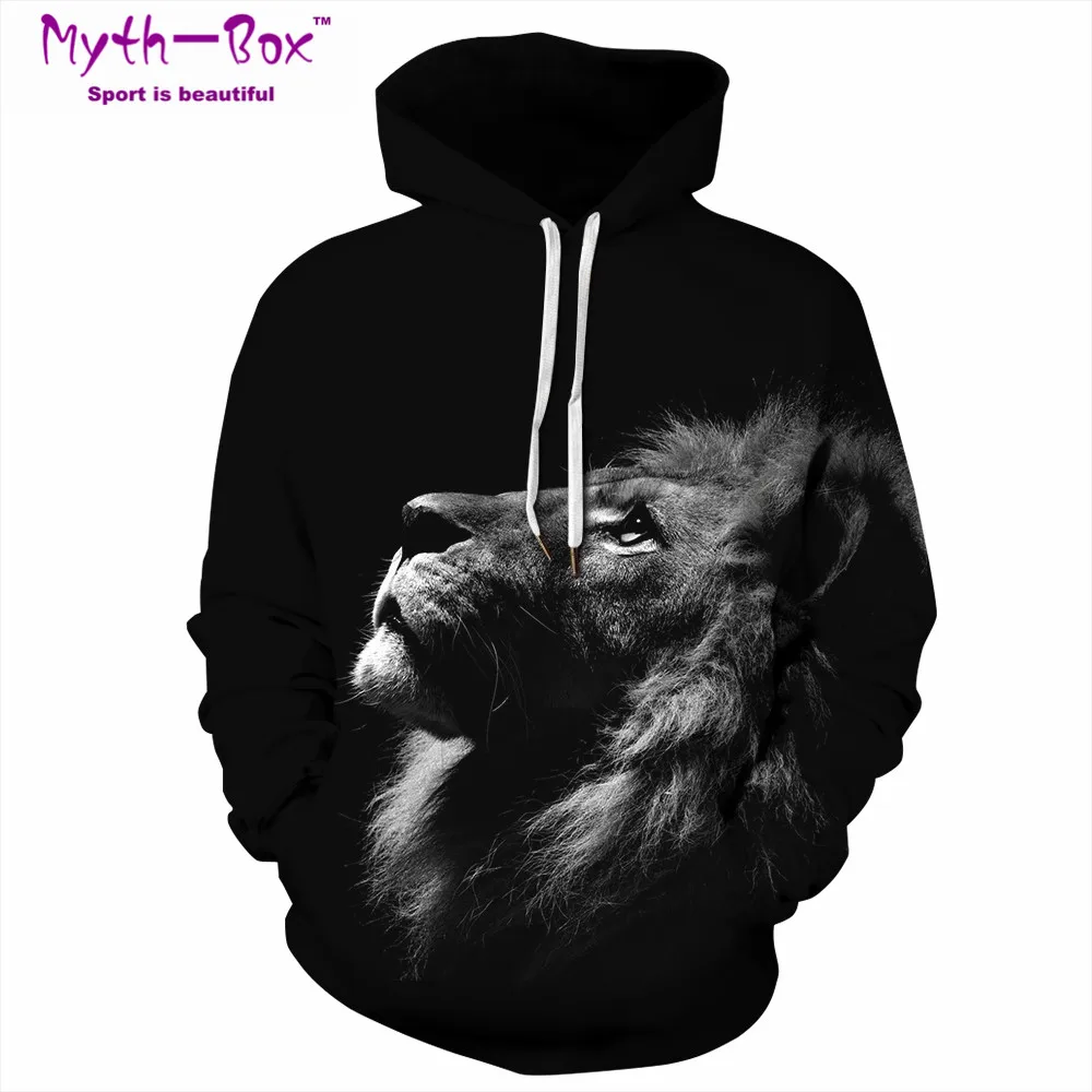 

Winter Autumn Women/Men's Sport Hoodies Lion 3D Print Pullover S-3XL Loose Sweatshirts Long Sleeve Running Hoody Hooded Sweaters