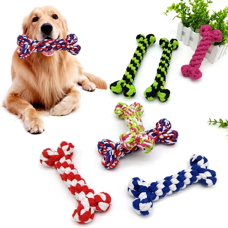 Toy For Dog Cotton Knot Bone Toys Pet Outdoor Training Dog Toy Natural Teether Bone For Small Dogs Safe Tough Puppy Toy Toy For Dog Cotton Knot Bone Toys Pet Outdoor Training Dog Toy Natural Teether Bone For Small Dogs Safe Tough Puppy Toy