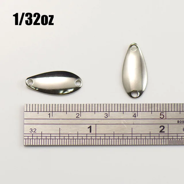 10pcs Brass Mini Fishing Spoon Blanks Size 1/32oz 1/16oz, Salmon Bass