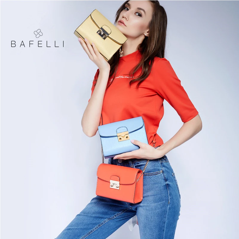 

BAFELLI Luxury bags for women 2018 fashion Designer Flap shoulder bags leather Crossbody bag bolsa feminina