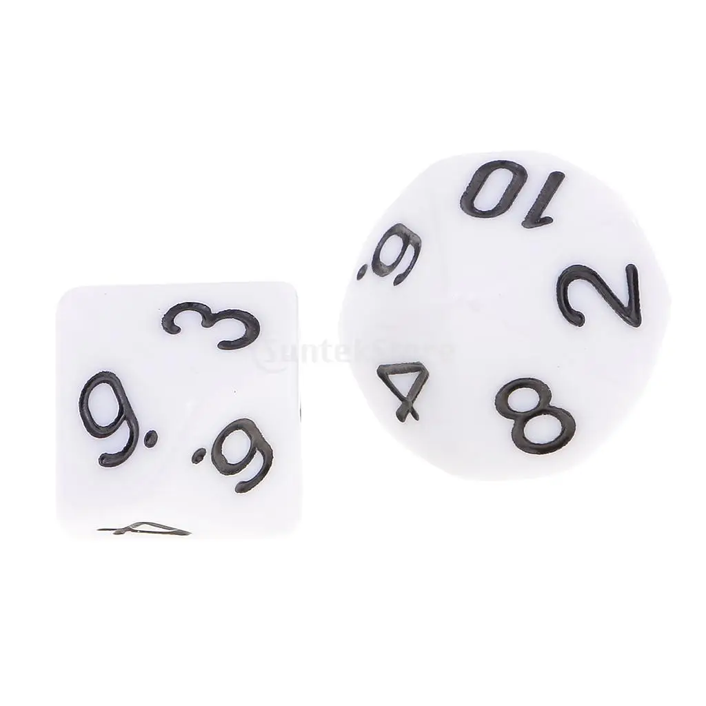 10pcs 10 Sided Dice D10 Polyhedral Dice for Dungeons and Dragons Games White 10pcs 10 Sided Dice D10 Polyhedral Dice for Dungeons and Dragons Games White