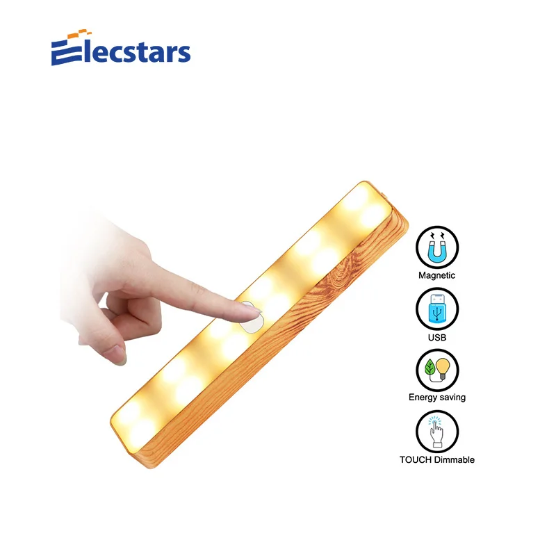 

Elecstars Touch Sensor Cabinet Light 16 Gradient Colors 4 Brightness Adjustable Rechargeable Night Lighting Wall Lamp