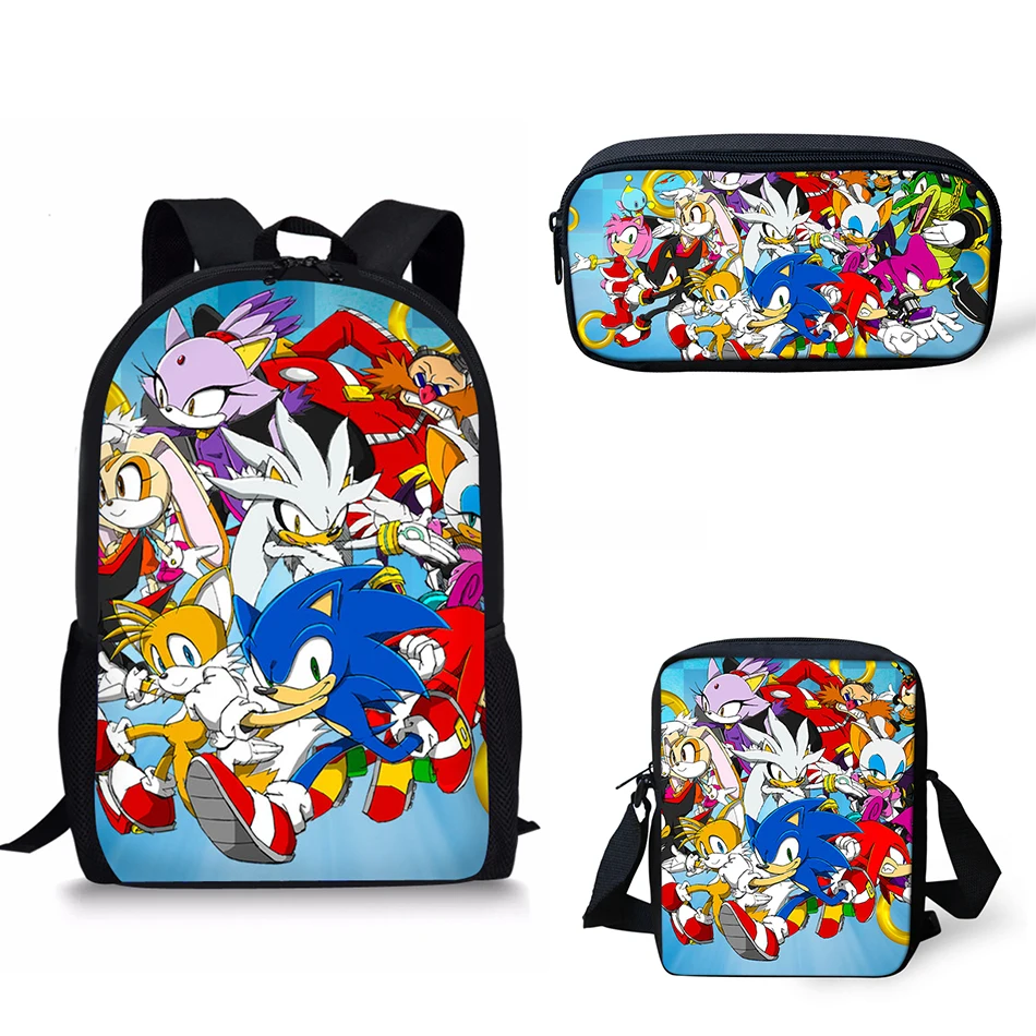 

Noisydesigns School Bags sonic the hedgehog Print School Backpack for Girls Boy Orthopedic Schoolbag Backpacks Children Book Bag