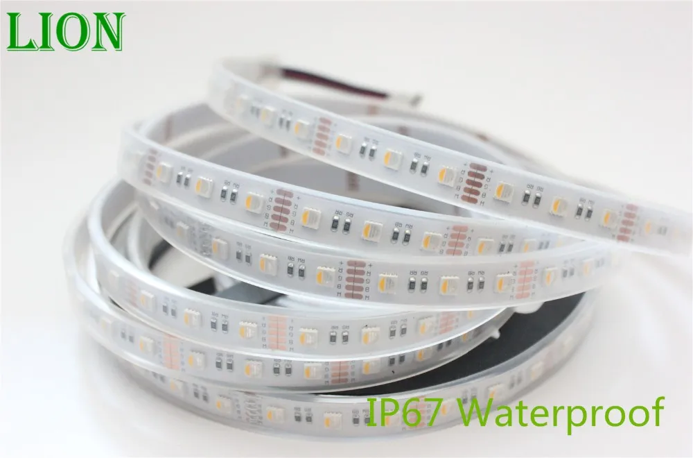Водонепроницаемая IP20/65 Светодиодная лента RGBW/RGBWW, SMD 5050 чип 12 в гибкий светильник RGB+ белый/теплый белый, 4 цвета в 1 светодиодный чип, 60 Светодиодный s/m
