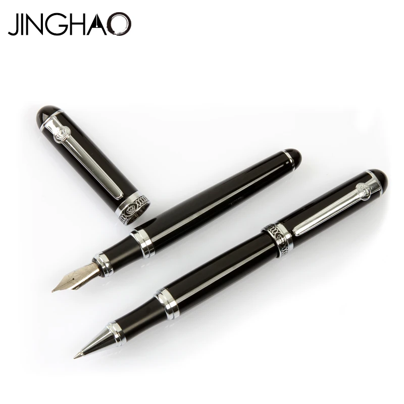 

DUKE D2 Rollerball Pen and Fountain Pen Set High-end Metal 0.5mm Writing Stationery Students Teachers Gift Pens with a Gift Box