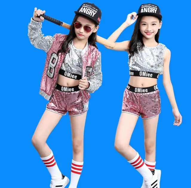 Iiniim Kids Girls Shiny Metallic Jogger Dance Harem Pants Gymnastics Athletic Leggings Hip Hop Street Dancewear Blue Green 16