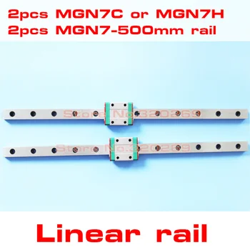 

CNC 7mm miniature linear rail guide way MGN7 L 500mm MGN7C linear block carriage