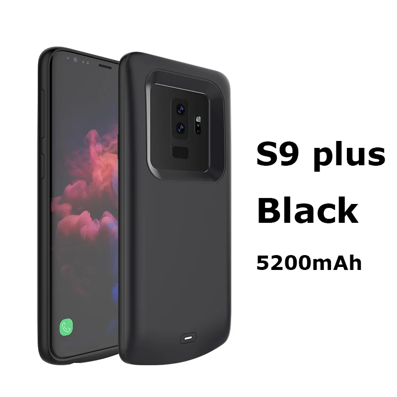 Чехол для зарядки аккумулятора для samsung s8 plus S8+ Note 8 9, запасная упаковка, чехол для зарядного устройства для Galaxy S9 S9+ Note 9 - Цвет: S9plus Black 5200mAh