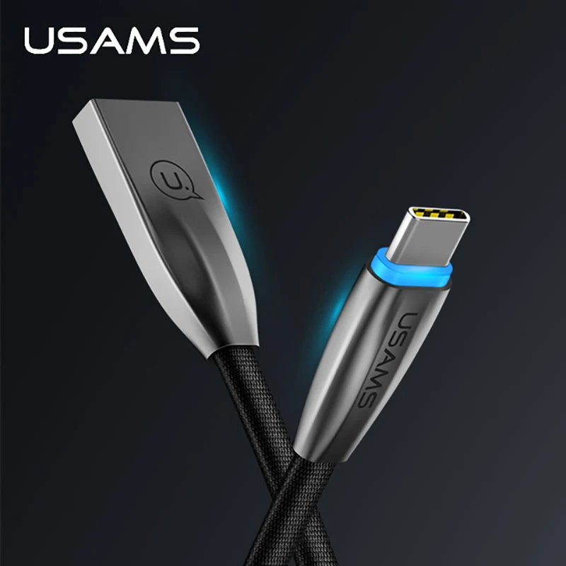 

Smart Control LED lighting Type C USB Cable for Samsung Huawei Data Sync Fast Charging Braided Smart USB Data Charger line