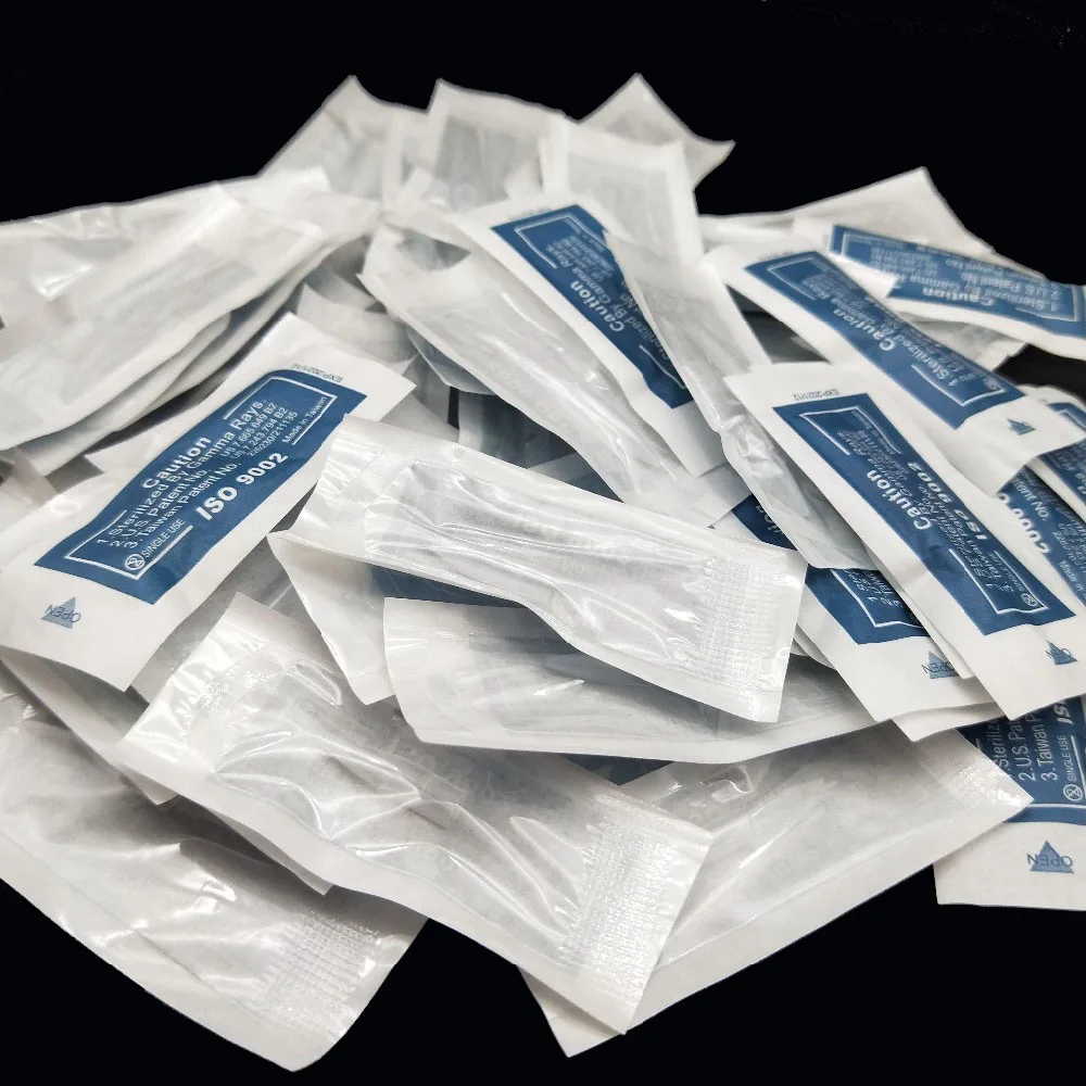 50pcs/lot Plastic Tattoo Needle Tips 1R Needle Caps For Permanent Makeup Dragon/Mosaic/Merlin Tattoo Machine