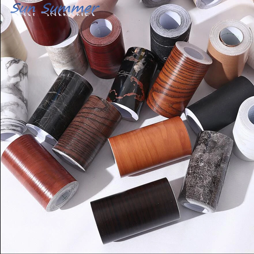 

PVC skirting wall stickers waterproof stone door frame bathroom waist solid color self adhesive baseboard sticker