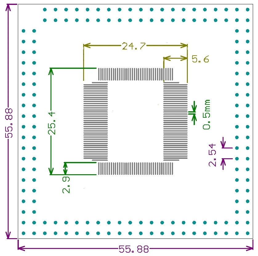 QFP/EQFP/TQFP/LQFP144/128 переключатель SMD DIP адаптер пластина пустая плата DIP cpu FPGA