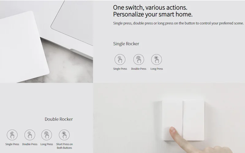 Xiao mi Aqara умный переключатель светильник с дистанционным управлением ZiGBee wifi беспроводной ключ настенный выключатель работает с mi jia mi Home APP
