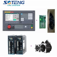 Простота в эксплуатации 2 оси токарный станок с ЧПУ сверлильный станок с ЧПУ контроллер системы комплект с абсолютно servo приводных двигателей