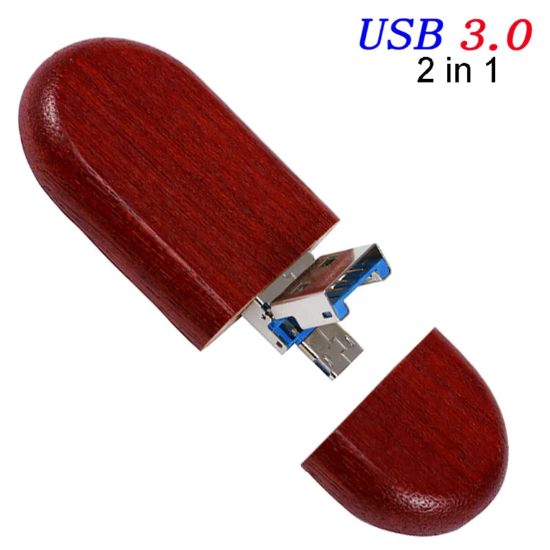 JASTER 2 в 1 OTG флеш-накопитель USB 3,0 накопитель 64 ГБ 32 ГБ 16 ГБ 4 ГБ Емкость u-диск USB накопитель смартфон карта памяти - Цвет: red wood USB