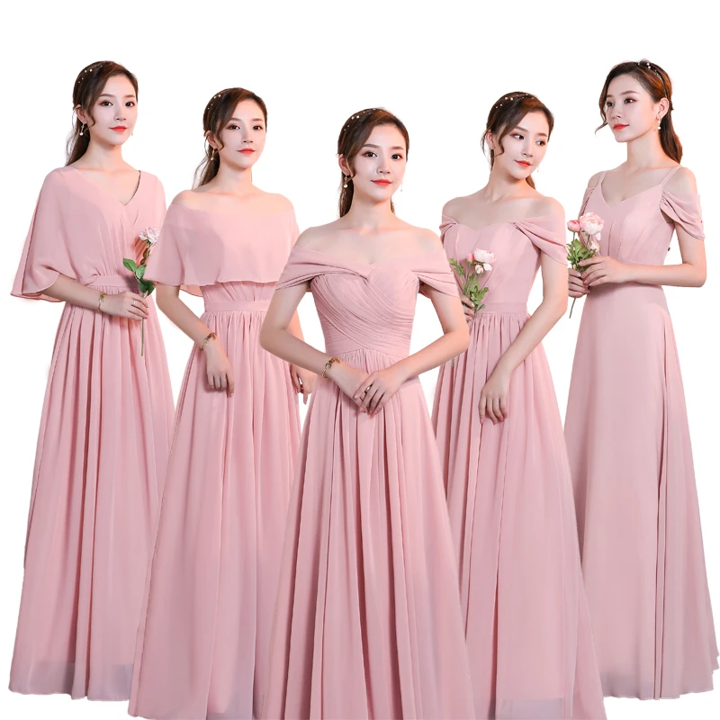dark pink chiffon dress