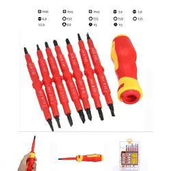 1 компл. 7 шт. многоцелевой утепленная ручной Электрический Отвёртки отвертка Инструменты ремонт Инструменты комплект и Пластик крышка