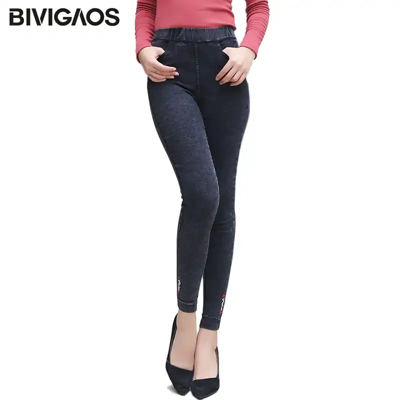 black jeggings high waisted