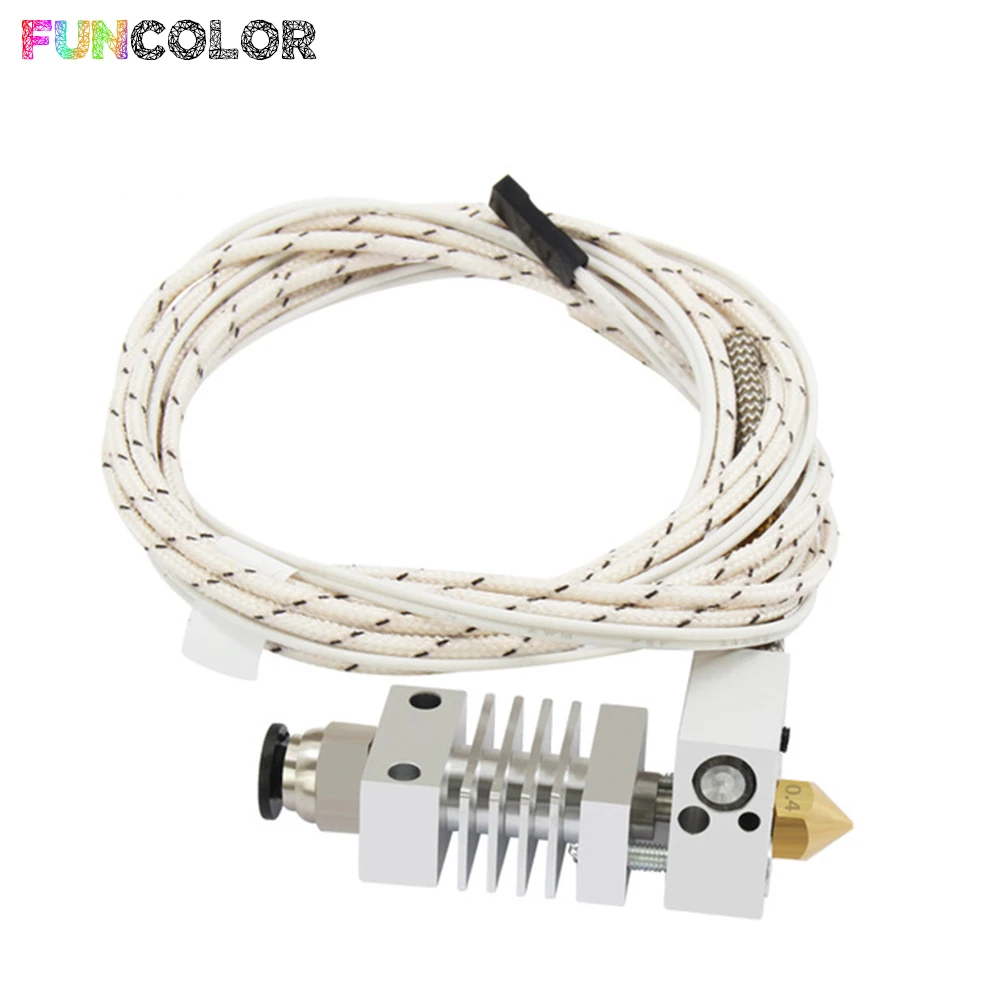

Funcolor CR10 Hotend J-Head 12V50W/24V50W Extruder Bowden Kit With Cable for 3D Printer Parts 1.75mm Filament Reprap CR10 Kit 2