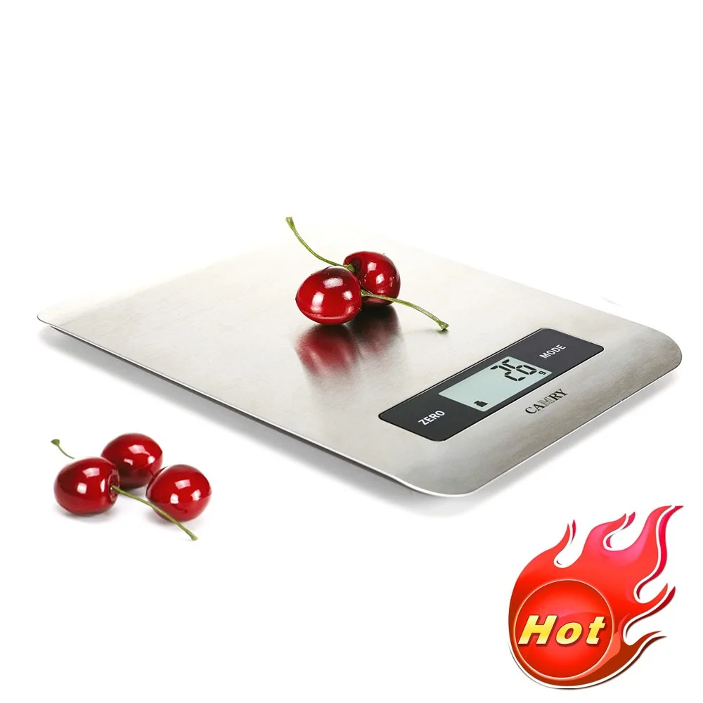 CAMRY Digital Kitchen Scales 5KG with Super slim Stainless Steel