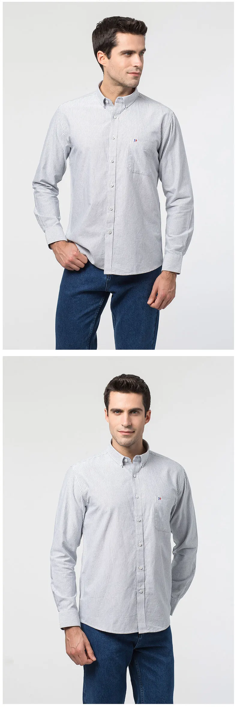 100% хлопок 2018 новые мужские в полоску повседневные платья рубашки Демисезонный с длинным рукавом Slim Fit Мужской Блузка Высокое качество