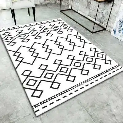 Прямоугольный ковер в скандинавском стиле 3D стерео геометрический черно-белый узор для спальни журнальный столик прикроватные коврики для гостиной/ковры - Цвет: 13