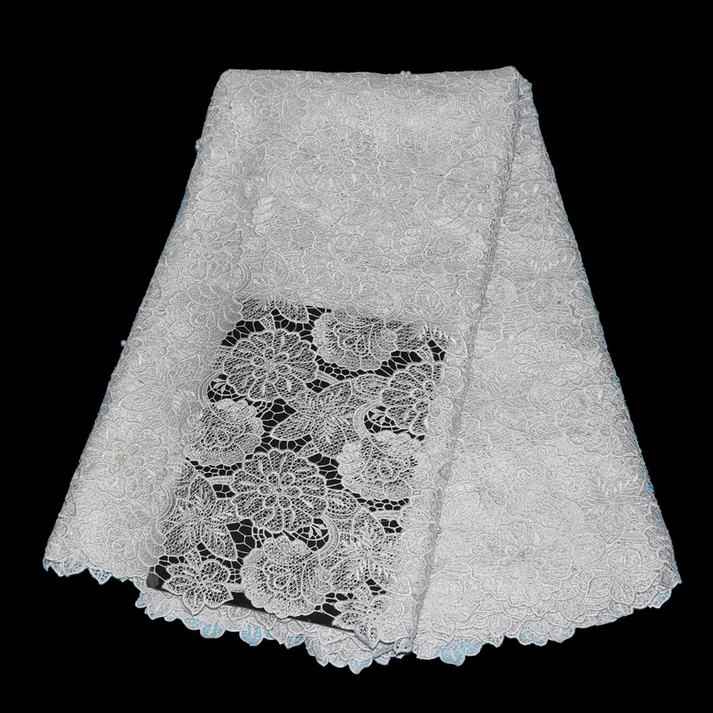 

High Quality African Guipure Cord Lace,Nigeria Water Lace Fabric For dress Gift Wedding 5yard F11AP021