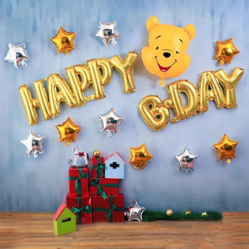 

13pcs Balloons Winnie The Pooh Birthday Party Decorations Kids Minnie Mouse Party Decorations Globos De Cumpleaños