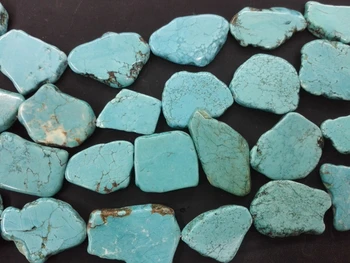 

GIFT Bead stone Howlite Irregularity Slice Loose Bead DIY 20x35mm 40cm/16inch about 10-16 beads Exaggerate Stone