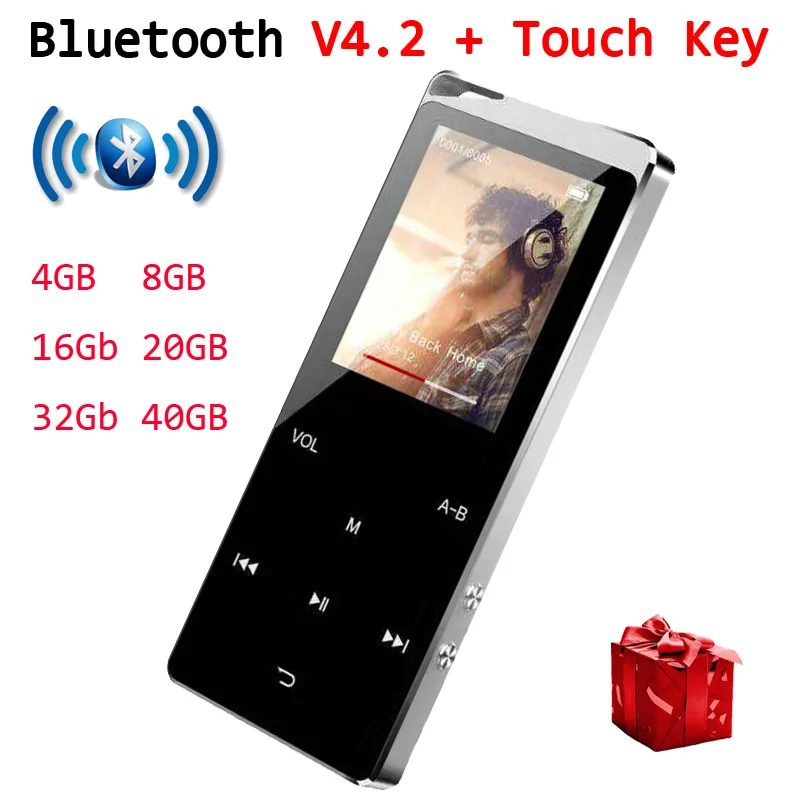 

2019 Multi-languages Music Player Bluetooth MP3 MP4 Speaker Support TF Card Voice Recording FM Radio Touch Key 40GB Video Player