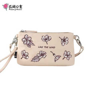 

Flower Princess Canvas Embroidery Girl Crossbody bag Summer Women Small Handbag Fashion Lady Shoulder Bag Women's Clucth Bag