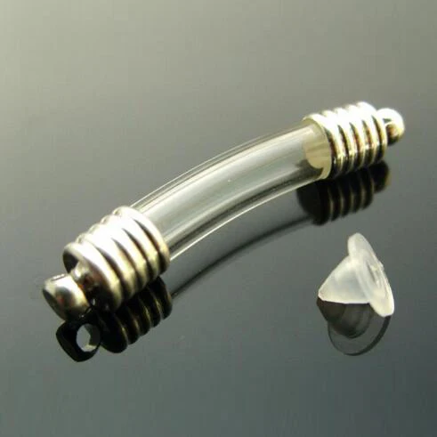 

6MM Curve Tube For Rice Bracelets glass vials name on rice bracelets Glass vials Bracelets Diy Jewelry Finding