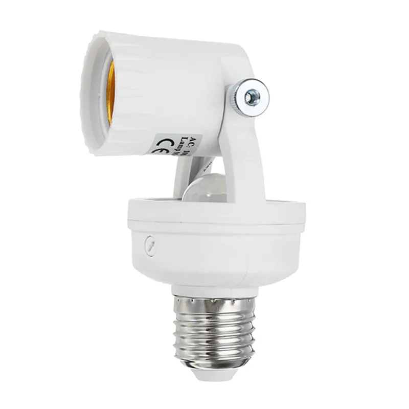 New 60W E27 To E27 Light Base Rotatable Infrared PIR Motion Sensor Bulb