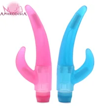 Crystal Crves Dual Motor Waterdichte Vibrator, Blauw/Roze Multispeed G-Spot Rabbit Vibrator Sex Producten Voor Vrouwen