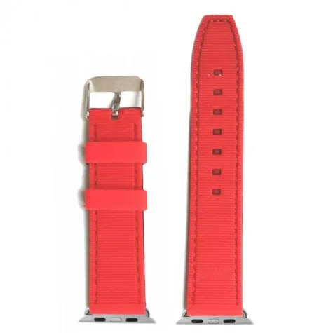 38mm Black With Red Silicone Watch Band for Apple iWatch Replacement