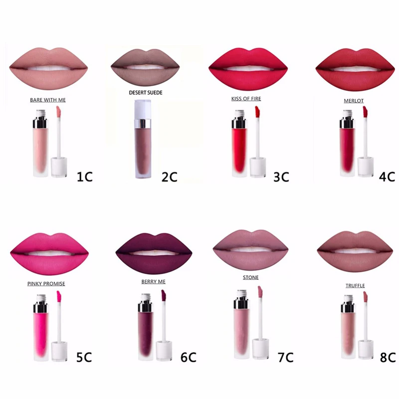 2016 Brand Long Lasting Liquid Lipstick DOSE OF COLORS Matte Liquid Lipstick Bare With Me BM160