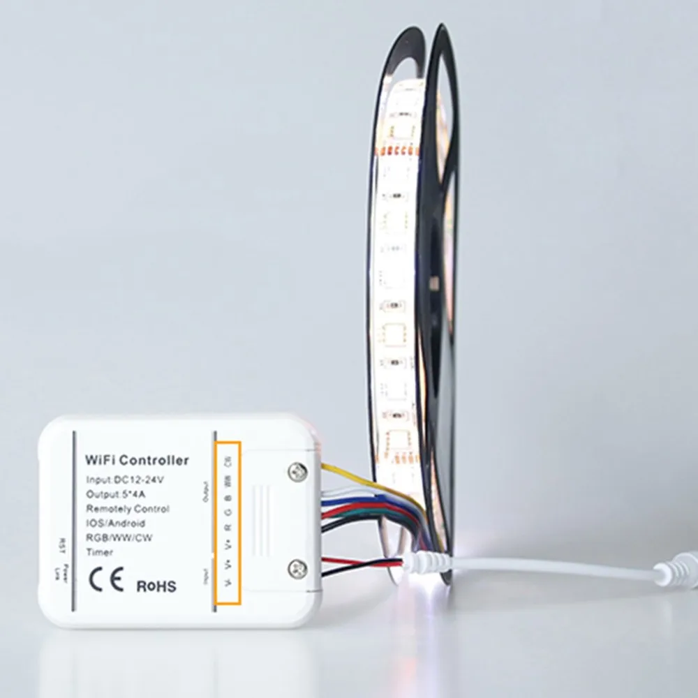 

DC12-24V LED Wireless WIFI RGB Controller Remote Wireless Control RGB LED Strip Light for IOS Android Smartphones